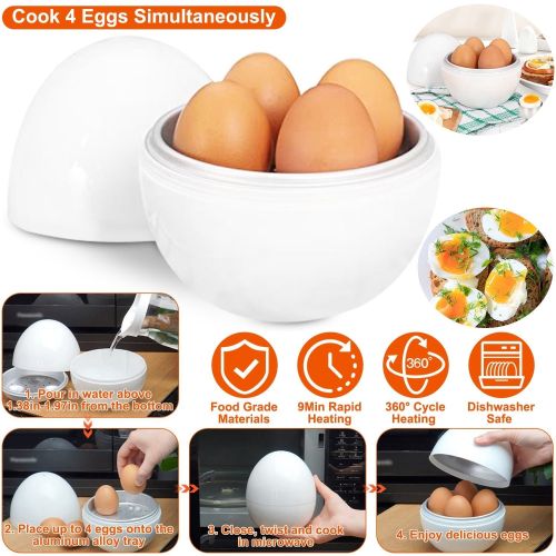 Microwave Egg Boiler Soft Medium Hard Egg Steamer Ball Shape Cooker Microwave Egg Boiler Soft Medium Hard Egg Steamer Ball Shape Cooker