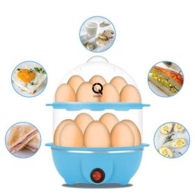 Rapid Egg Cooker Electric for Hard Boiled, Poached, Scrambled Eggs, Omelets, Steamed Vegetables, Seafood, Dumplings, 14 capacity, with Auto Shut Off F
