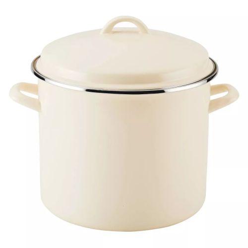 Cook + Create 12qt Enamel on Steel Stockpot with Lid - Almond Cook + Create 12qt Enamel on Steel Stockpot with Lid - Almond