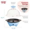 4.5 Qt. Stirring Electric Popcorn Popper, Lid, Serving Bowl & Convenient Storage, 18 Cups ‚Äì Sky Blue - New - 3 lbs.