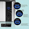 New Stainless Steel 4 Slice Long Slot Toaster