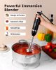Immersion Blender Handheld, 3-in-1 Hand Blender Electric, 400W Handheld Blender, Stainless Steel Blade Stick Blender with Whisk, Milk Frother Attachme