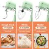 3-IN-1 Electric Stand Mixer, 660W 10-Speed With Pulse Button, Attachments include 6.5QT Bowl, Dough Hook, Beater, Whisk for Most Home Cooks, Agave Gre